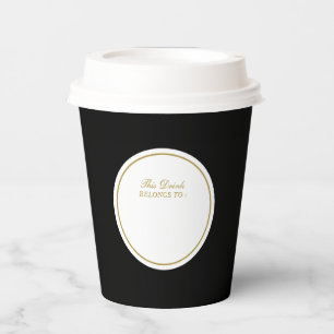 Gobelets En Papier Minimal Cette boisson appartient à Nom personnalis