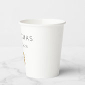 Gobelets En Papier Minimal Christmas Line Art Tree | KaliraArts (Gauche)