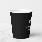 Gobelets En Papier Minimal et chic | Mariage noir et blanc (Droite)