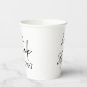 Gobelets En Papier Minimal Je boirai vers ce Mariage de noms personna (Gauche)