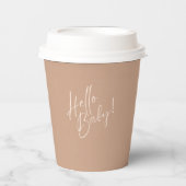 Gobelets En Papier Minimal Neutral Hello Baby Paper cup (Recto)