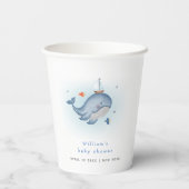 Gobelets En Papier Minimal Sous Le Baby shower See Whale Nautica (Verso)