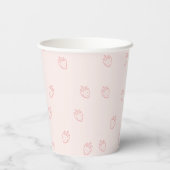 Gobelets En Papier Minimalisme aux fraises (Verso)