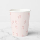 Gobelets En Papier Minimalisme aux fraises (Gauche)