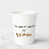 Gobelets En Papier Minimalist Coffee Quote Postcard | Funny Good Inte (Recto)