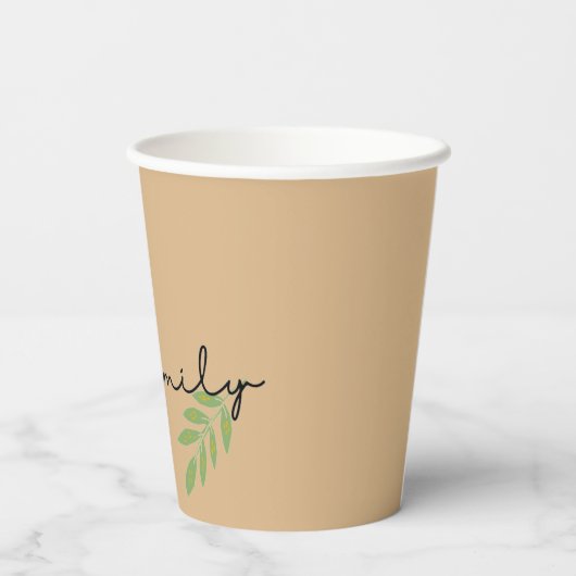 Gobelets En Papier minimiliste vert (Verso)