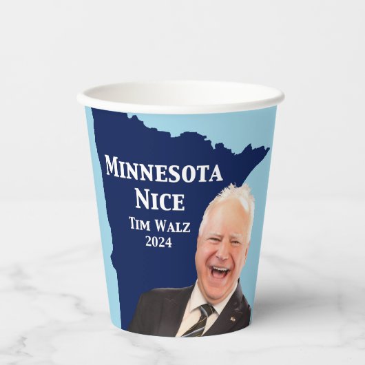 Gobelets En Papier Minnesota Nice Tim Walz (Recto)