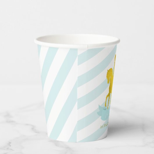 Gobelets En Papier Mint Carousel Cheval Anniversaire Party Paper Cup (Droite)