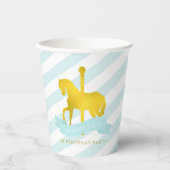 Gobelets En Papier Mint Carousel Cheval Anniversaire Party Paper Cup (Recto)