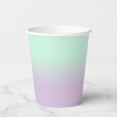 Gobelets En Papier Mint Esthétique Pastel Et Ombre Gradient Lilac (Verso)
