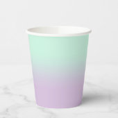Gobelets En Papier Mint Esthétique Pastel Et Ombre Gradient Lilac (Gauche)