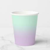Gobelets En Papier Mint Esthétique Pastel Et Ombre Gradient Lilac (Recto)