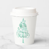 Gobelets En Papier Mint Green Glam Noël (Recto)