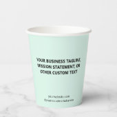 Gobelets En Papier Mint Green Paper Cups Custom Business Logo 8 oz (Verso)