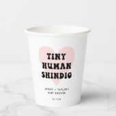 Gobelets En Papier Minuscule Baby shower moderne Humain Shindig (Recto)