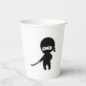 Gobelets En Papier Minuscule Ninja en colère (Recto)