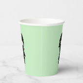Gobelets En Papier Minuscule Ninja heureux sur vert (Droite)