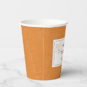 Gobelets En Papier Mister Fox Orange Blanc 1er Anniversaire Personnal (Droite)