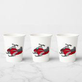 Gobelets En Papier Mobile de neige rouge