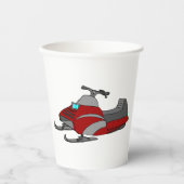 Gobelets En Papier Mobile de neige rouge (Recto)