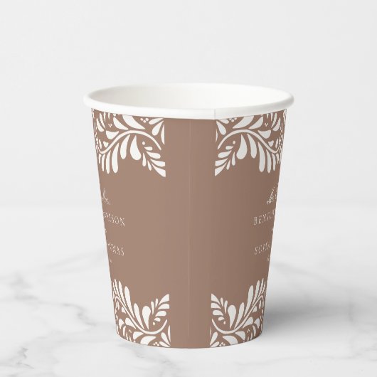 Gobelets En Papier Mocha Brown Talavera Carrelage espagnol Fiesta Mar (Droite)