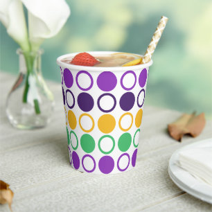 Gobelets En Papier Mod Mardi Gras Points