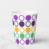 Gobelets En Papier Mod Mardi Gras Points (Verso)