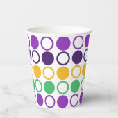 Gobelets En Papier Mod Mardi Gras Points (Recto)
