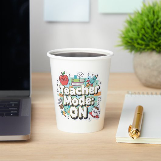 Gobelets En Papier Mode Enseignant : ACTIVÉ – Professeur drôle et mig (Insitu)