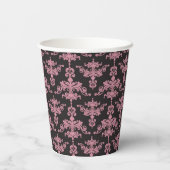 Gobelets En Papier Modèle de Damas 5 (Verso)