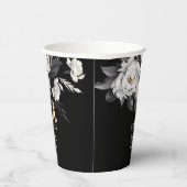 Gobelets En Papier Modèle de douche nuptiale en boho noir et blanc (Droite)