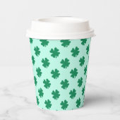 Gobelets En Papier Modèle de feuille de trèfle de la Saint-Patrick (Verso)