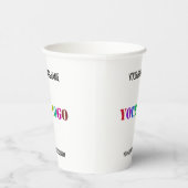 Gobelets En Papier Modèle de tasses de papier de logo personnalisé (Droite)