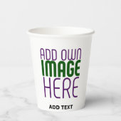 GOBELETS EN PAPIER MODÈLE DE TEXTE D'IMAGE BLANCHE SIMPLE MODERNE (Verso)