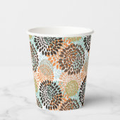 Gobelets En Papier Modèle floral 3 (Verso)