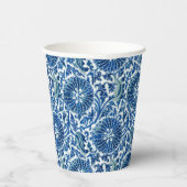 Gobelets En Papier Modèle floral chinois bleu (Droite)