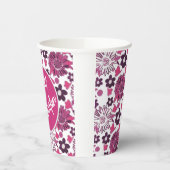 Gobelets En Papier Modèle floral élégant unique (Gauche)