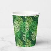 Gobelets En Papier Modèle floral vert (Droite)