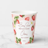 Gobelets En Papier Modèle sucré baby shower fraise (Verso)