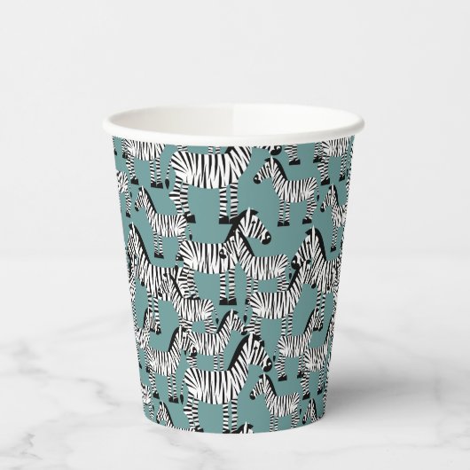 Gobelets En Papier Modèle Zebra (Gauche)