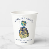 Gobelets En Papier Modern Adventure Travel Baby shower (Recto)