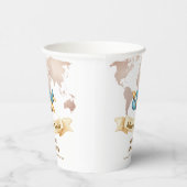 Gobelets En Papier Modern Adventure World Map Airplane Baby Shower  (Droite)