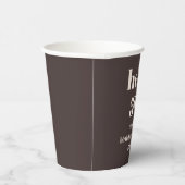 Gobelets En Papier Modern Bold Earthy Brown 50th Birthday Custom (Droite)