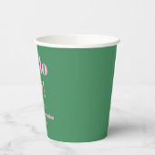 Gobelets En Papier Modern Bold Pink Green 50th Birthday Custom (Gauche)