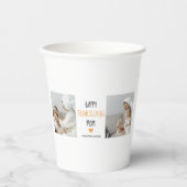 Gobelets En Papier Modern Collage Photo Bon thanksgiving Maman (Recto)