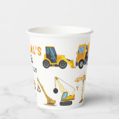 Gobelets En Papier Modern Construction Simple Kid's Birthday (Verso)