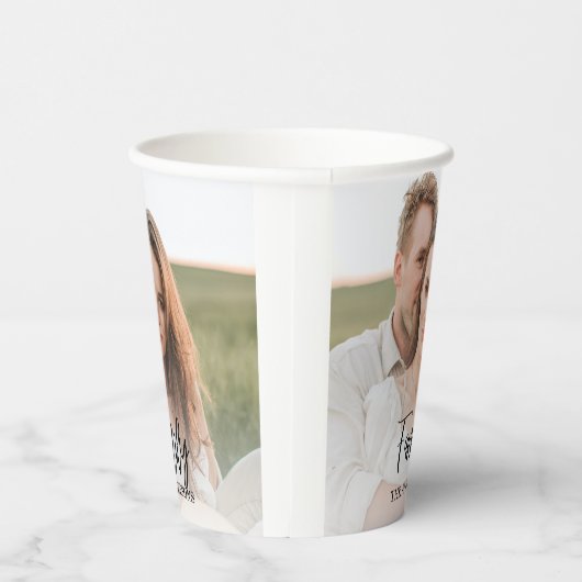 Gobelets En Papier Modern Couple Collage Photo & charmant Cadeau Fami (Droite)