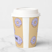 Gobelets En Papier Modern Donuts Pattern With Name (Gauche)