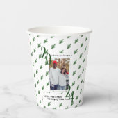 Gobelets En Papier Modern Elegant Christmas theme photo paper cup (Verso)