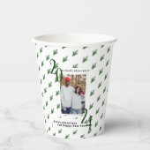 Gobelets En Papier Modern Elegant Christmas theme photo paper cup (Recto)